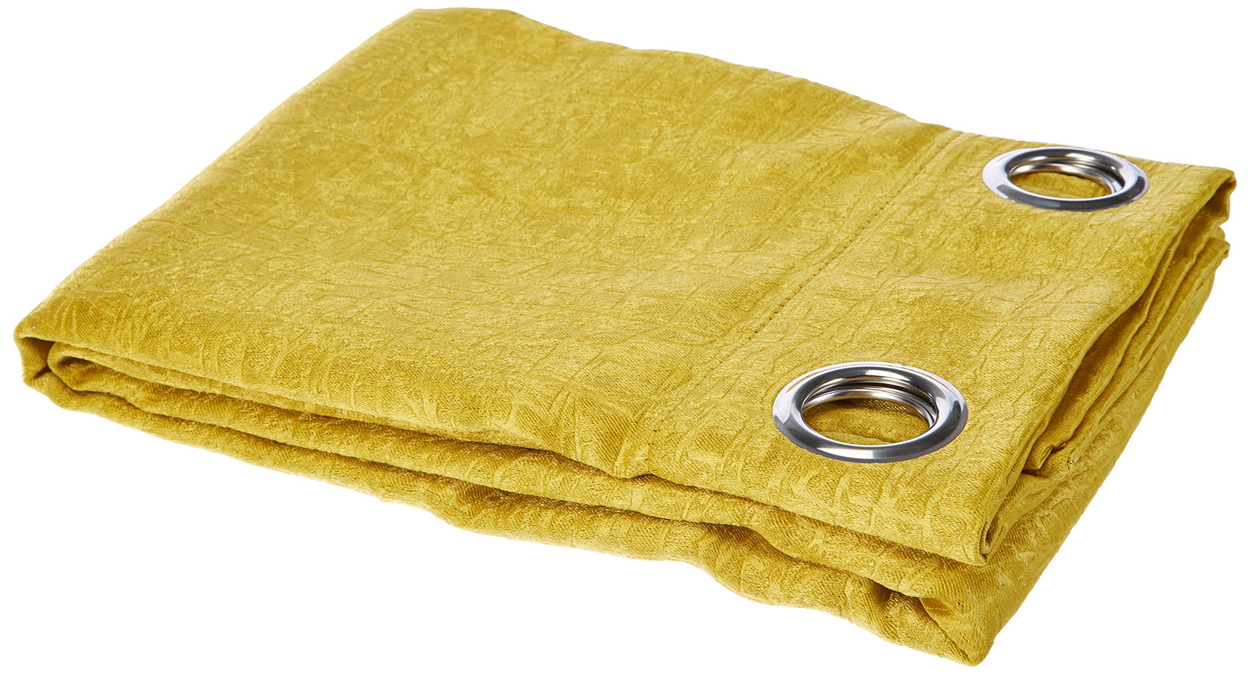 Homea Polyester Eyelet Curtains, polyester, yellow, 240x140 cm