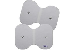 Discount TENS Brand Electrodes – 2 Premium 4" x 6" Butterfly Dual Electrode with 3.5mm Snap Connector and Self-Adhesive Gel – Compatible TENS & EMS Units Using 3.5mm Snap Connectors