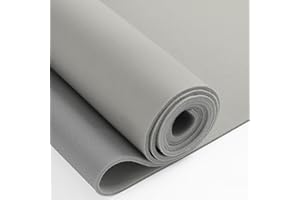 OTOEZ Car Headliner Fabric Foam Backing Headliner Material Replacement Automotive Ceiling Repair Cloth 60" Wide by The Yard (Light Gray, 60"x108")