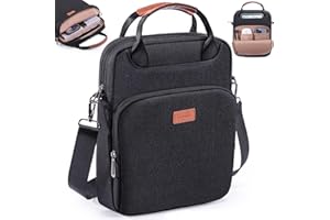 Aplufine Book Carrying Bag with Shoulder Strap- Sturdy Book Sleeve with Zipper for Book Lovers- Book Protector Case