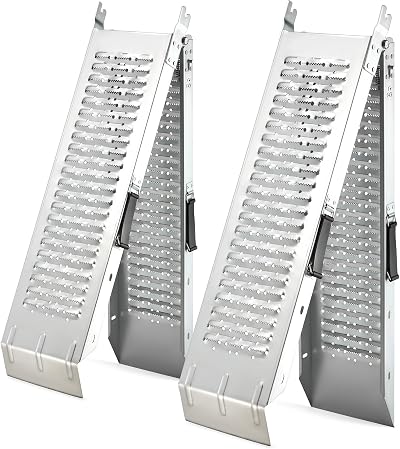 VonHaus Loading Ramp 2 Pack Heavy Duty Folding Slope 400kg 168x25x8cm