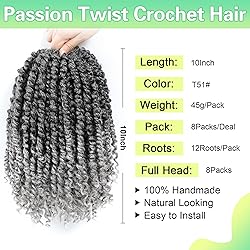 Passion Twist Crochet Hair 10Inch Passion Twist