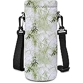 AORTDES Neoprene Water Bottle Carrier Bag with Adjustable Shoulder Strap for Men Women Walking Hiking,Portable Insulated Holder Case for Stainless Steel/Glass/Plastic Bottles