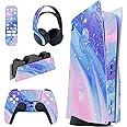 PlayVital Fantasy Trip Full Set Skin Decal for ps5 Console Disc Edition, Sticker Vinyl Decal Cover for ps5 Controller & Charging Station & Headset & Media Remote