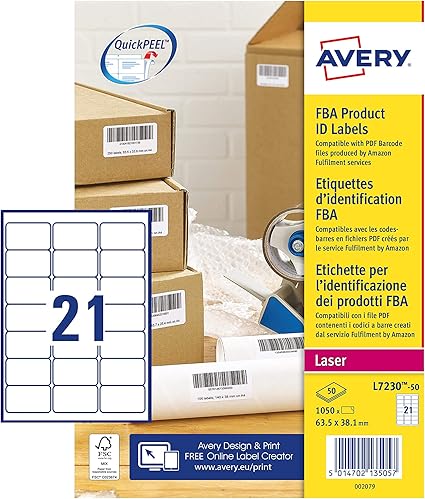 amazon fba label size avery