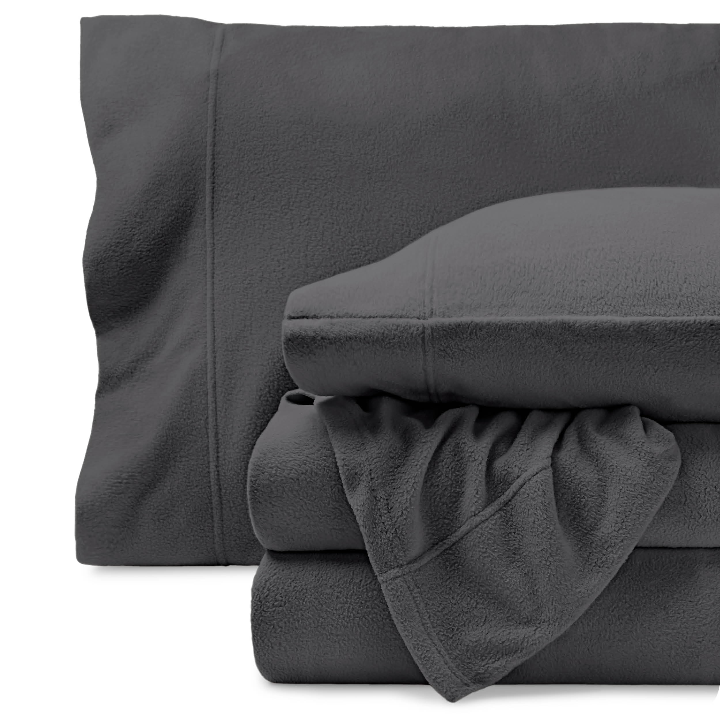 Photo 1 of Bare Home Super Soft Fleece Sheet Set - Cal King Size - Extra Plush Polar Fleece, No-Pilling Bed Sheets - All Season Cozy Warmth (California King, Grey)