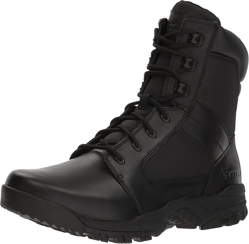 mens side zip boots black
