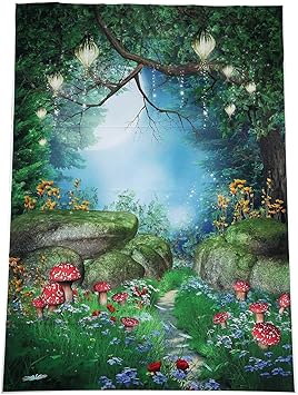 Amazon Gaoominy 5x7フィートフェアリーテイルビニールスタジオの背景写真プロップ写真の背景 ファンタジーの森 バックペーパー 背景布 通販