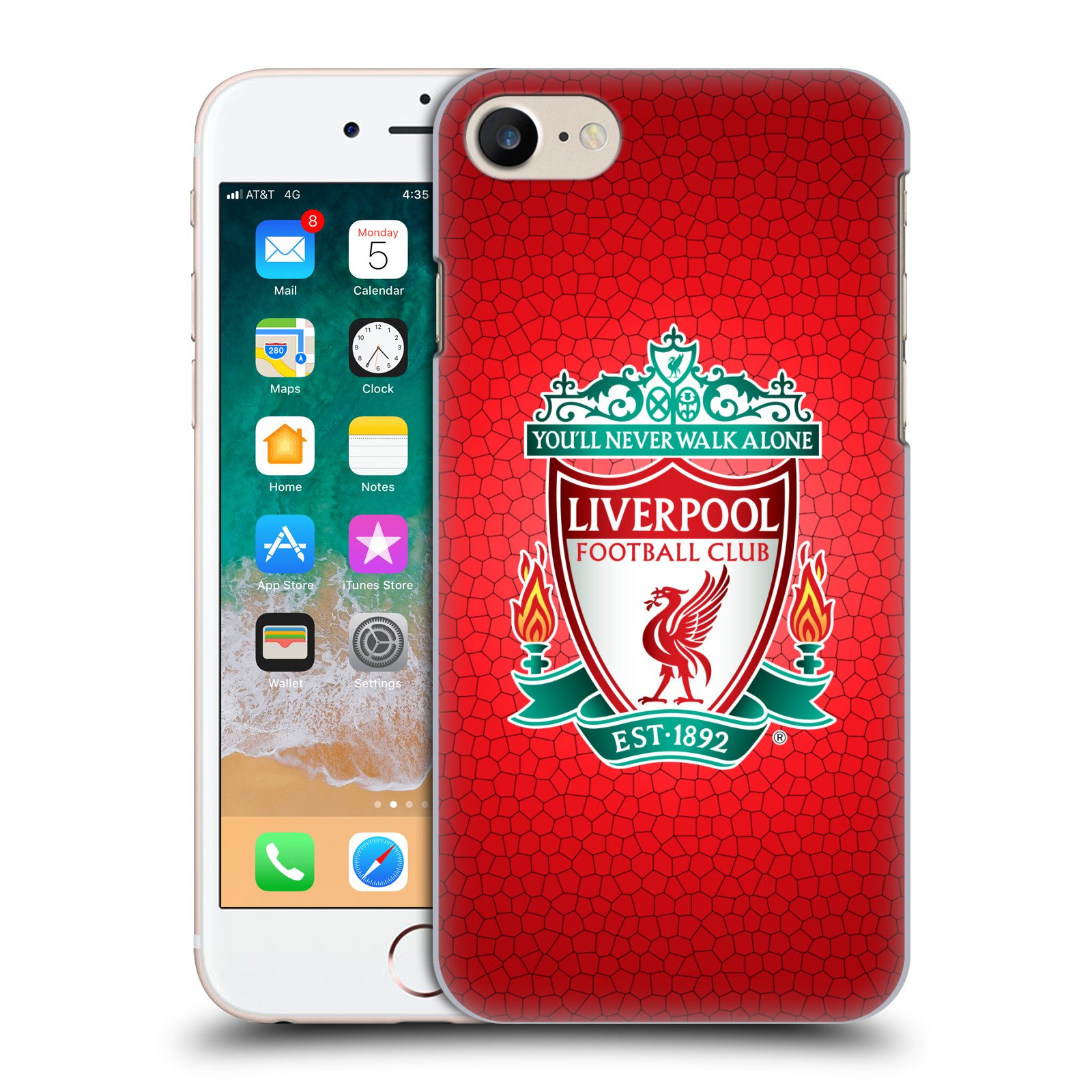 Head Case Designs Officially Licensed Liverpool Football Club Red Pixel 1 Crest 2 Hard Back Case Compatible With Apple iPhone 7/8 / SE 2020 & 2022 — image 1