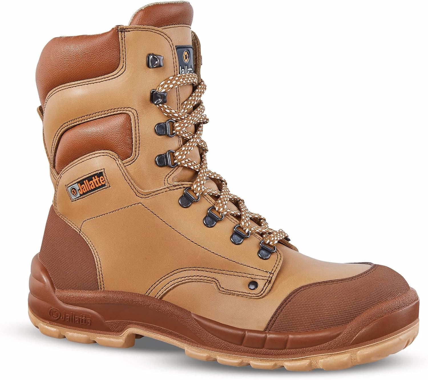 Jallatte J0701 Hi Leg Mens Tan Brown Toe Cap Midsole Safety