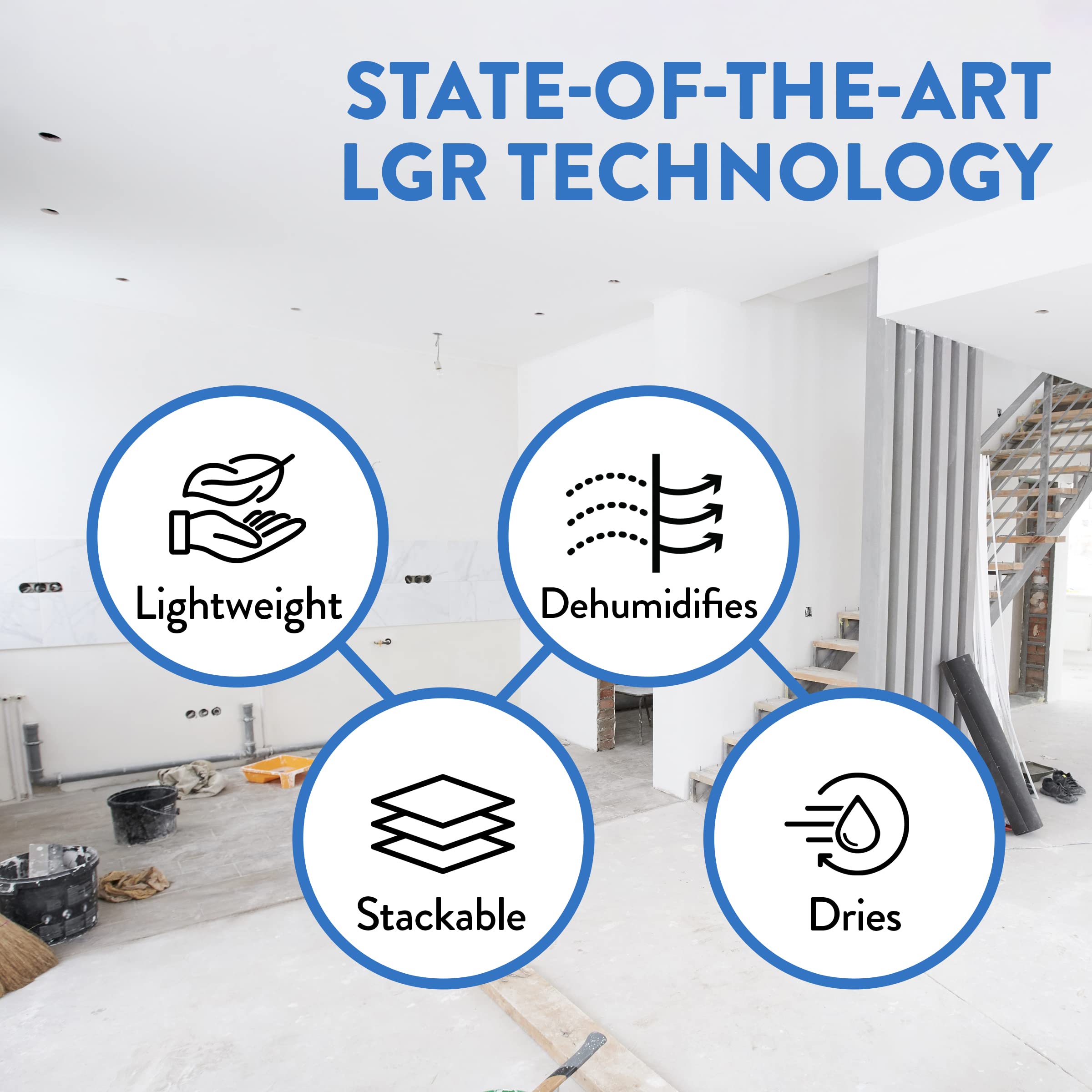 Dri-Eaz Revolution LGR Commercial Dehumidifier with Pump, 17 Gallon, Industrial, Compact Dehumidifier