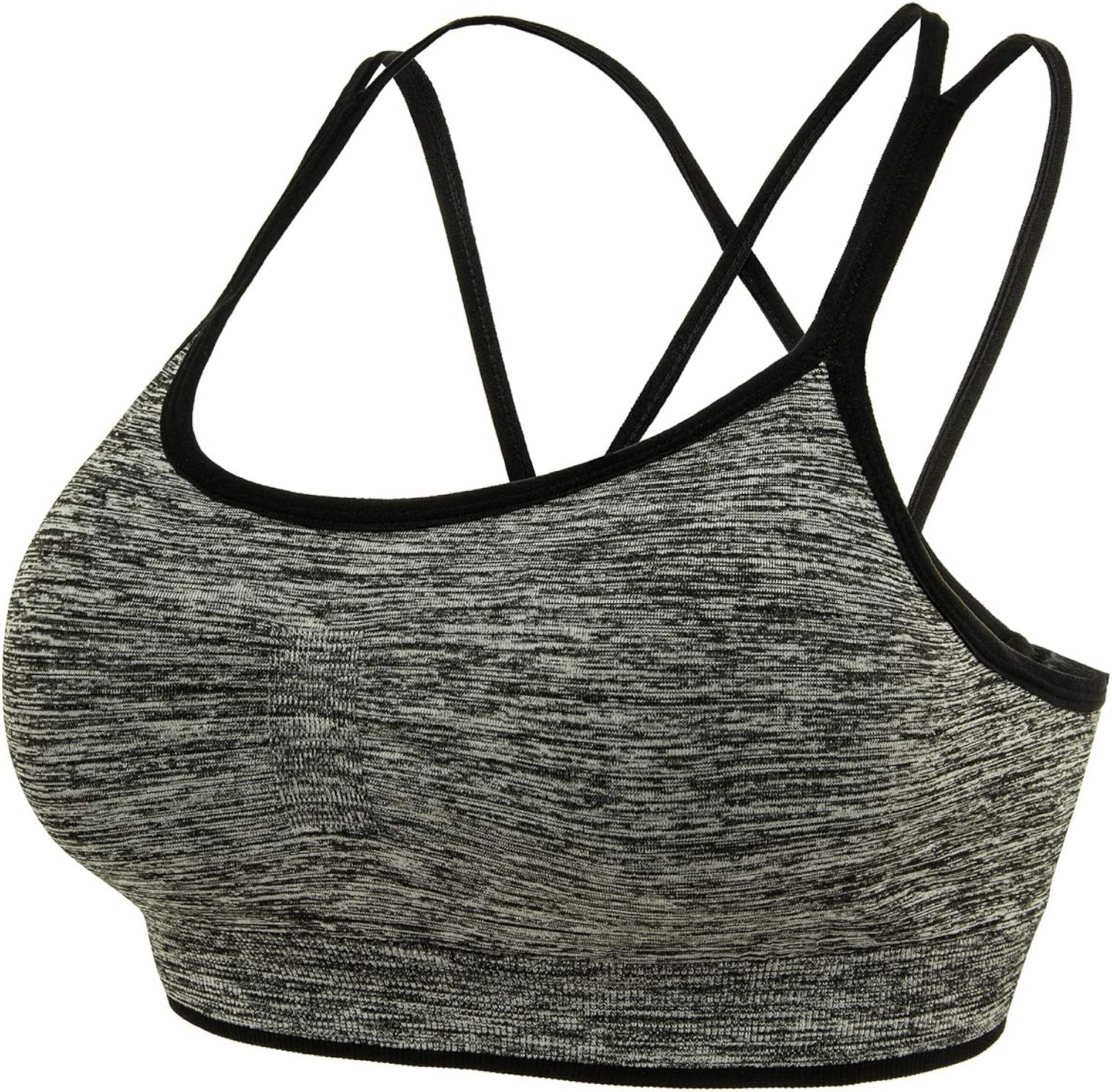 Women's Removable Padded Strappy Sports Bras Medium Support