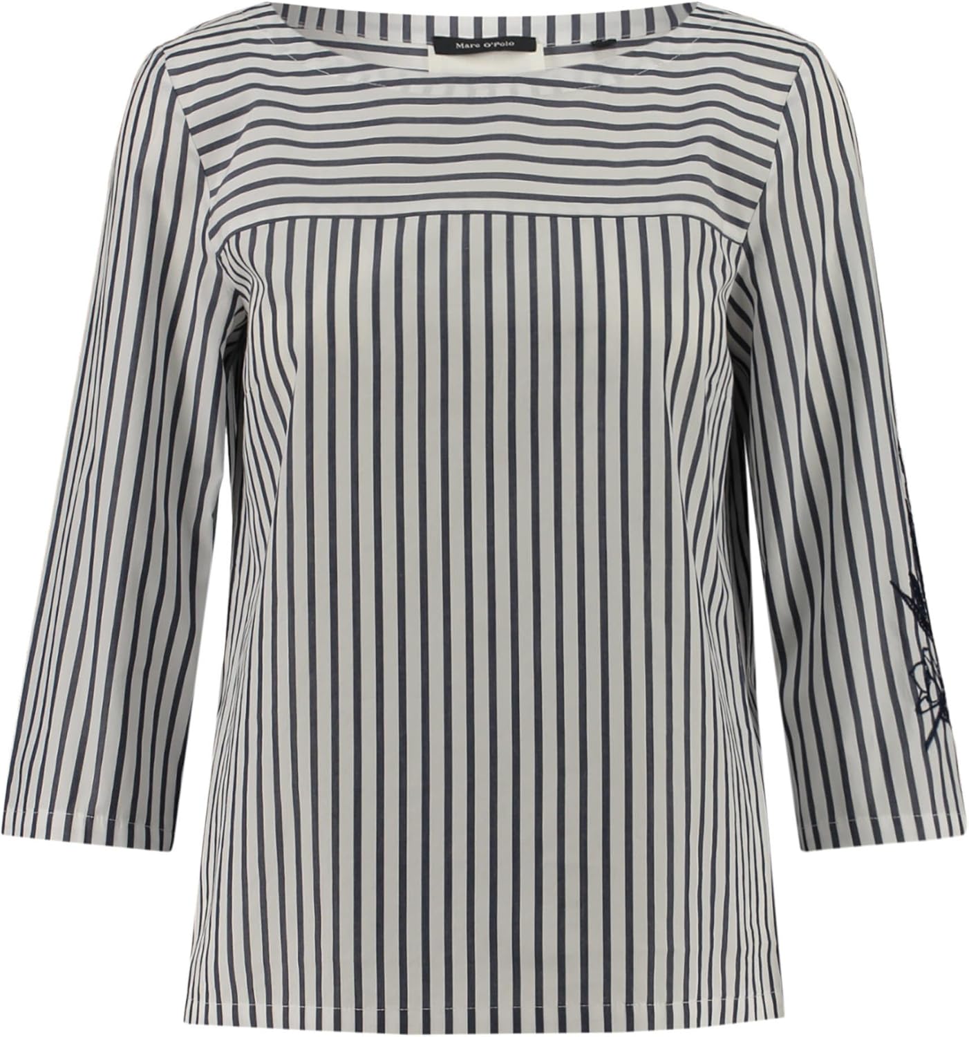 Marc O'Polo Damen Bluse Baumwolle Blusenshirt Gestreift Weiß 36 Amazon