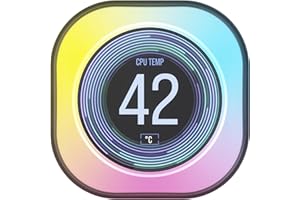 CORSAIR iCUE Link AIO LCD Screen Module - 2.1” IPS LCD Screen - 24 Individually Addressable RGB LEDs - Tool-Free Installation - White