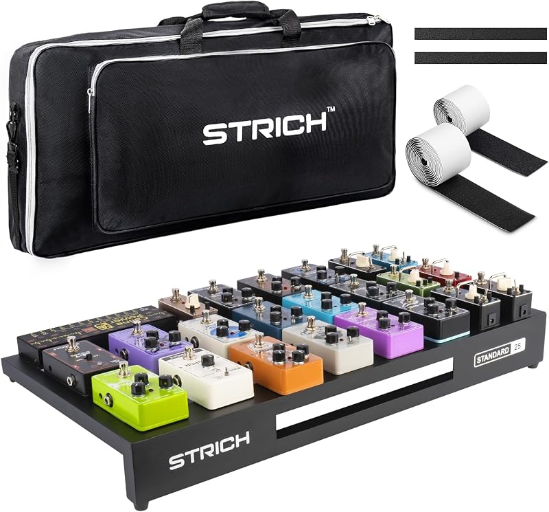 STRICH Guitar Pedal Board Extra Large 25 x 12.7 in Aluminum 2.9 lb with Bag