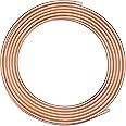 BELLA BAYS Copper Tubing 1/4" OD x 0.188" ID x 50Ft, 99.9% C12200 ASTM B280 Refrigeration ACR Tubing Seamless Soft Coil Round T2 Pure Copper Tube for HVAC System, Refrigerators, Industry, DIY