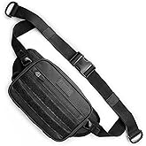 Fitdom Tactical Inspired Compact Fanny Pack For Men. Perfect Techwear Accessories EDC Bag For Men. 2 Pockets Multi-Functional Waist Pack