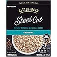 2 pack Better Oats, Steel Cut Classic Instant Oatmeal With Flax, 10 Ct Box