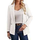 GRACE KARIN Women Sweater Blazers Business Casual Long Sleeve Work Cardigan Open Front Lapel Suit Jackets with Pockets