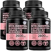 14-in-1 Women’s Inositol Complex Supplement – 40:1 Myo & D-Chiro Inositol with Folate, Vitamin D3, Zinc, Magnesium & Botanicals for Hormone & Feminine Wellness Support – (120 Capsules) (Pack of 4)