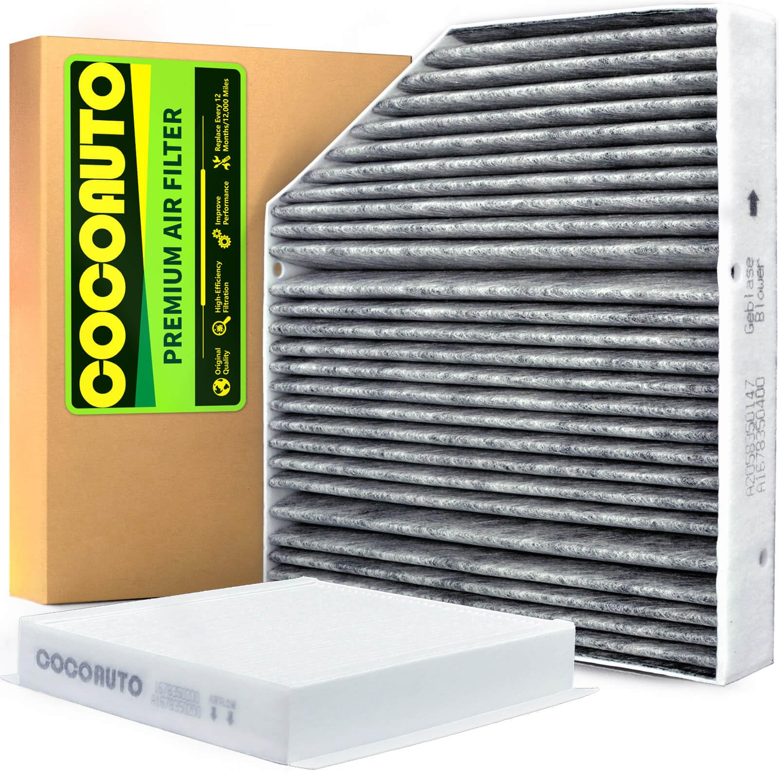 Photo 1 of COCOAUTO Cabin air Filter kit for GLE350/GLE450/GLS450 (2020-2025), GLE53 AMG (2021-2025), Replace A1678350400, 2058350147, A1678350200, CU19014, WP10707, WP10544