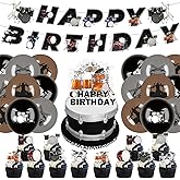 Drum Party Supplies Include Drum Birthday Banner, Cake Topper, Cupcake Toppers, Balloons for Kids Teens Adults Drummers Party Birthday Decoration