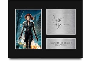 HWC Trading Scarlett Johansson USL Signed Printed Autograph Black Widow The Avengers Print Photo Picture Display - US Letter 