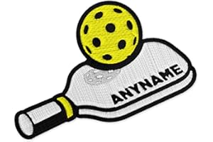 Custom Pickleball Name Patch Personalized Pickleball Equipment Player Name Iron On Sew On Embroidered Patch Hook & Loop Patch