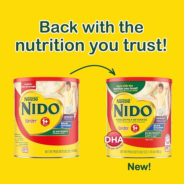 NIDO NESTLE KINDER 1+ POWDERED MILK BEVERAGE 1.76 LB. CANISTER