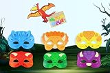 HENBRANDT Dinosaur Paper Masks Pack of 12 Kids Party Masks view 2