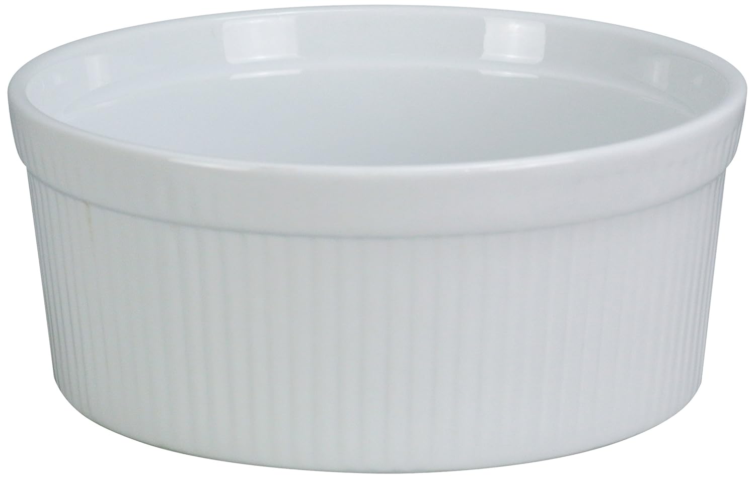 Yanco SF164 Souffle Bowl, Fluted, 64 oz Capacity, 8.5