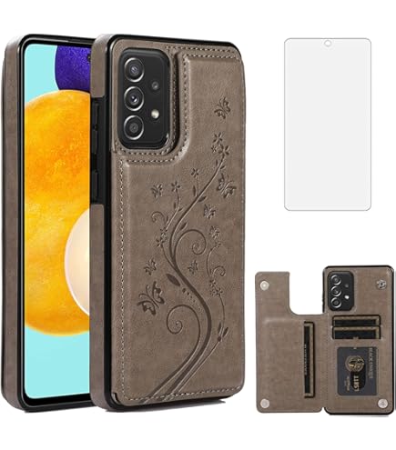 ZZXX Funda Tipo Cartera Para Galaxy A52 5G Con Soporte Para Tarjetas, Funda Magnética De Cuero Suave Con Tapa Abatible (negro, 6.5 Pulgadas