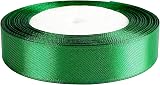 OWill Green Satin Ribbon 20mm x 22m Double Sided Polyester Gift Wrap view 2