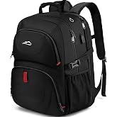 ProEtrade Travel Backpack, Extra Large Laptop Backpack Business Anti Theft TSA Approved College Work Computer Bag Fits 18.4 Inch Laptop with USB Charging Port for Women Men(Black,L)