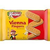 Keebler Vienna Fingers Cookies, Sandwich Cookies with Creme Filling, 12 Oz | Golden sandwich cookies with a vanilla flavored creme filling for dessert, lunch boxes, and sharing with coffee or milk