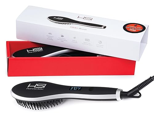 HSI PROFESSIONAL Ceramic Tourmaline Ionic Flat Iron Glider Brush