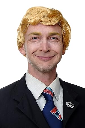 WIG ME UP - TL-001 Perücke Herren Scheitel Karneval US Präsident Reality Soap Darsteller Blond Goldblond