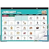 2026 Desk Calendar - 2026 Holiday Calendar, Every Day is Holiday Calendar 2026, Jan. 2026 - Dec. 2026, Scheduling Pages for Appointments, Home & Office Organizing, Thick Paper, 12" x 17"