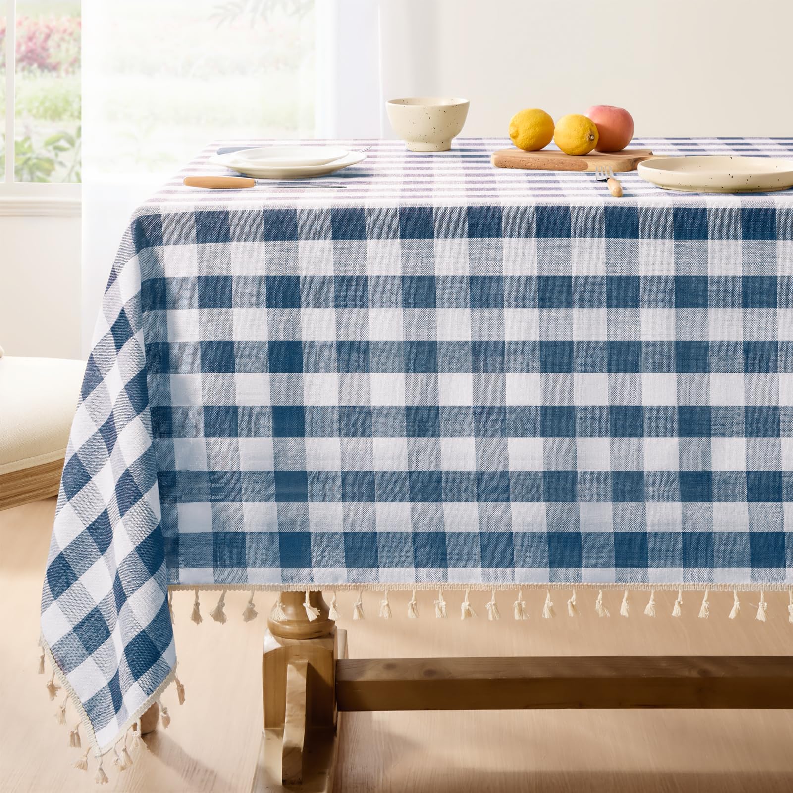 Softalker Checkered Tablecloth Square, Heavy Weight
