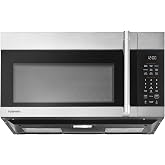 TOSHIBA Over-the-Range Microwave Oven, 1.9 Cu.Ft, 1000W, Stainless Steel | Easy Installation, Soft Close Door, ChefDefrost, Sensor Cooking, 400 CFM Ventilation, Stainless Steel
