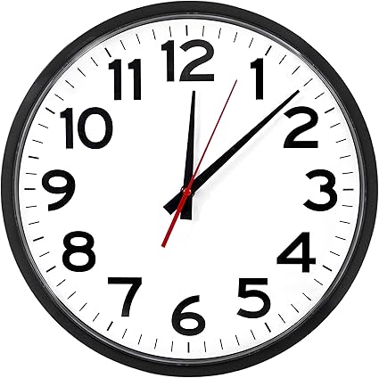 The Ultimate Wall Clock 14 Atomic Black Easy To Read Perfect For Home Office School Indoor Outdoor Amazon Co Uk Kitchen Home