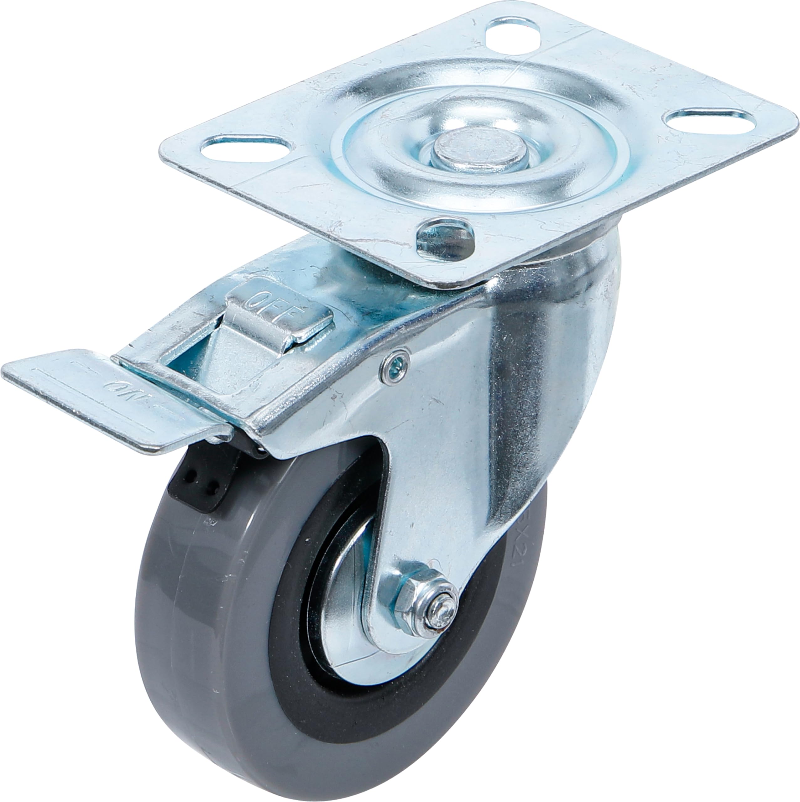 BGS Diy 81957 | Castor with Brake | with Base | Ø 75 mm