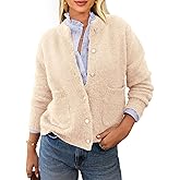 PRETTYGARDEN Women's Knit Cardigan Sweaters Casual Long Sleeve Open Front Button Up Ribbed Fall Spring Sweater Jackets