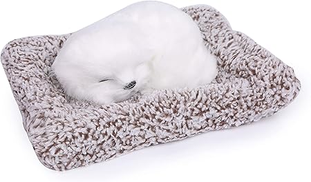 Amazon Co Jp 眠る犬 布団でスヤスヤ 癒される寝顔をご堪能下さい ホワイト おもちゃ