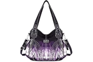 ANGEL KISS Purses and Handbags Women Fashion Tote Bag Shoulder Bags Top Handle Satchel Purses Washed Synthetic Leather Handbag