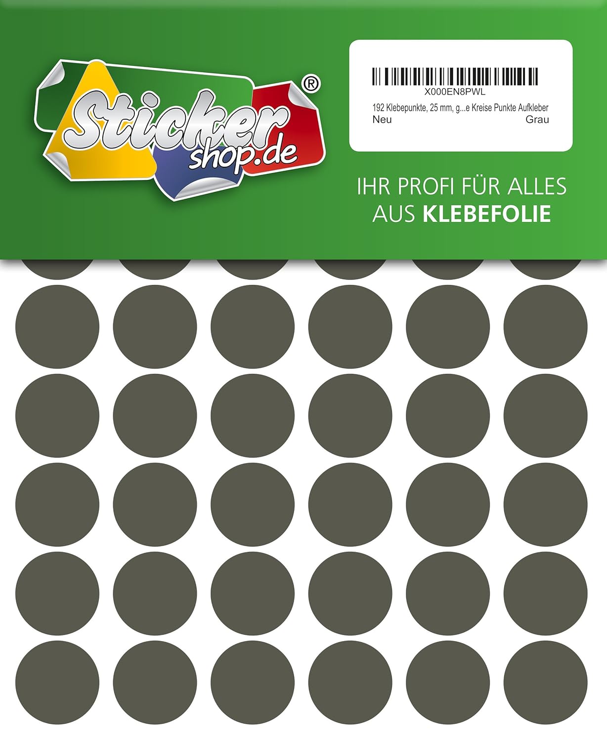 120 Klebepunkte Grau 30mm - Wetterfeste Markierungspunkte Aus PVC Für Innen Und Außen