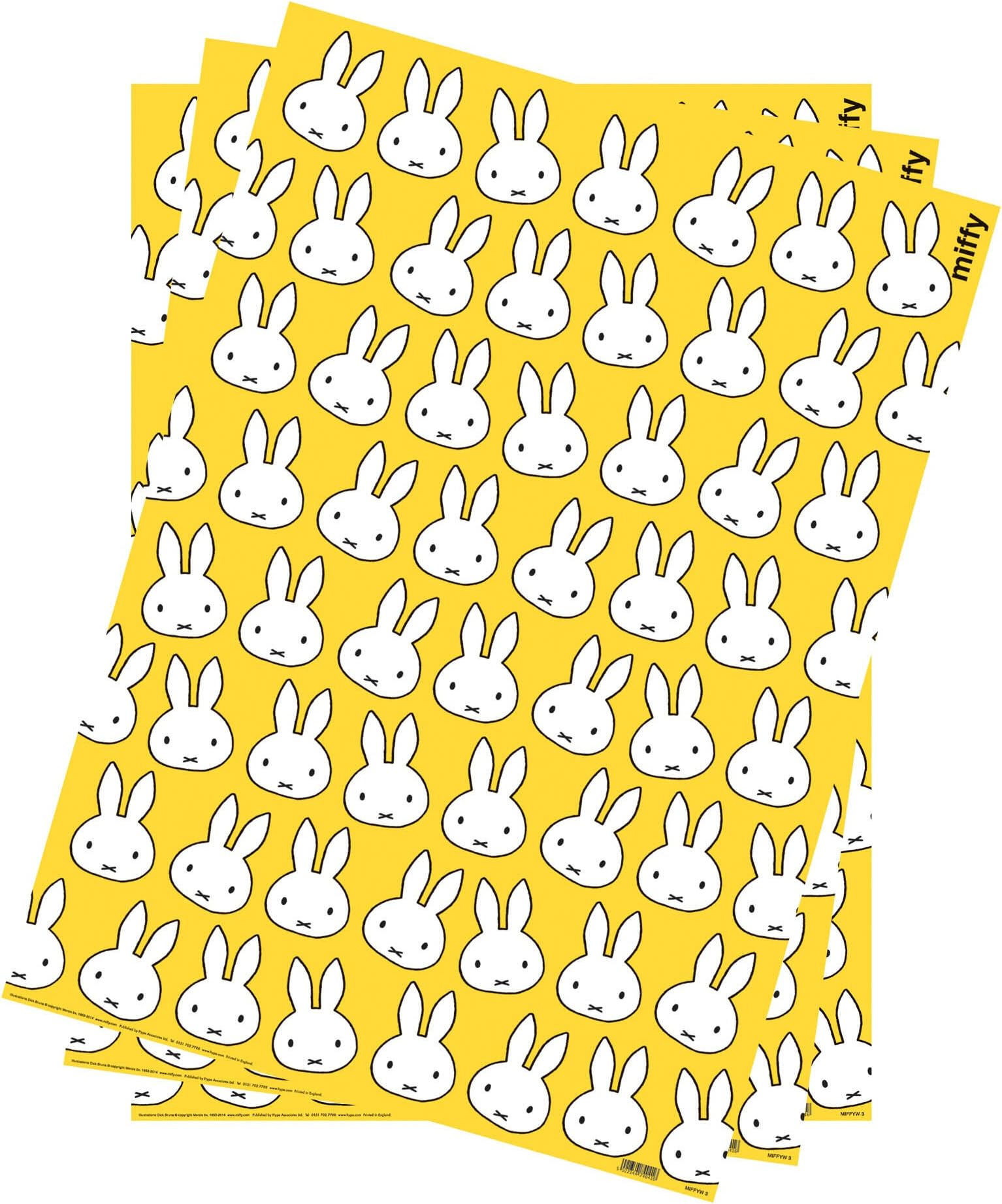 Miffy Yellow Easter Gift Wrap Paper Roll, 1 Count (Pack of 1)