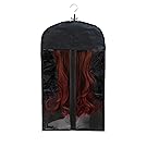 Premium Quality Hair Extensions Storage Bag With Wooden Hanger – Carrier Case With Strong, Durable Zipper – For Virgin Hair & Clip-in Extensions – Transparent – Perfect For Storage & Transportation