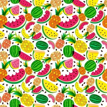 Amazon Com Ofila Fruits Backdrop 7x7ft Pineapple Watermelon