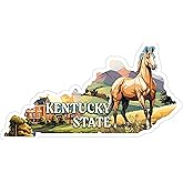 Kentucky State Sticker 4 Inch Travel Souvenir City Destination - Waterproof Vinyl Decal for Laptop Water Bottle Car Tumbler - Durable Aesthetic Long-Lasting Stickers for Adults ID44990